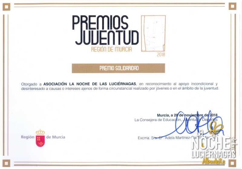 Premio Juventud a la Solidaridad 2018